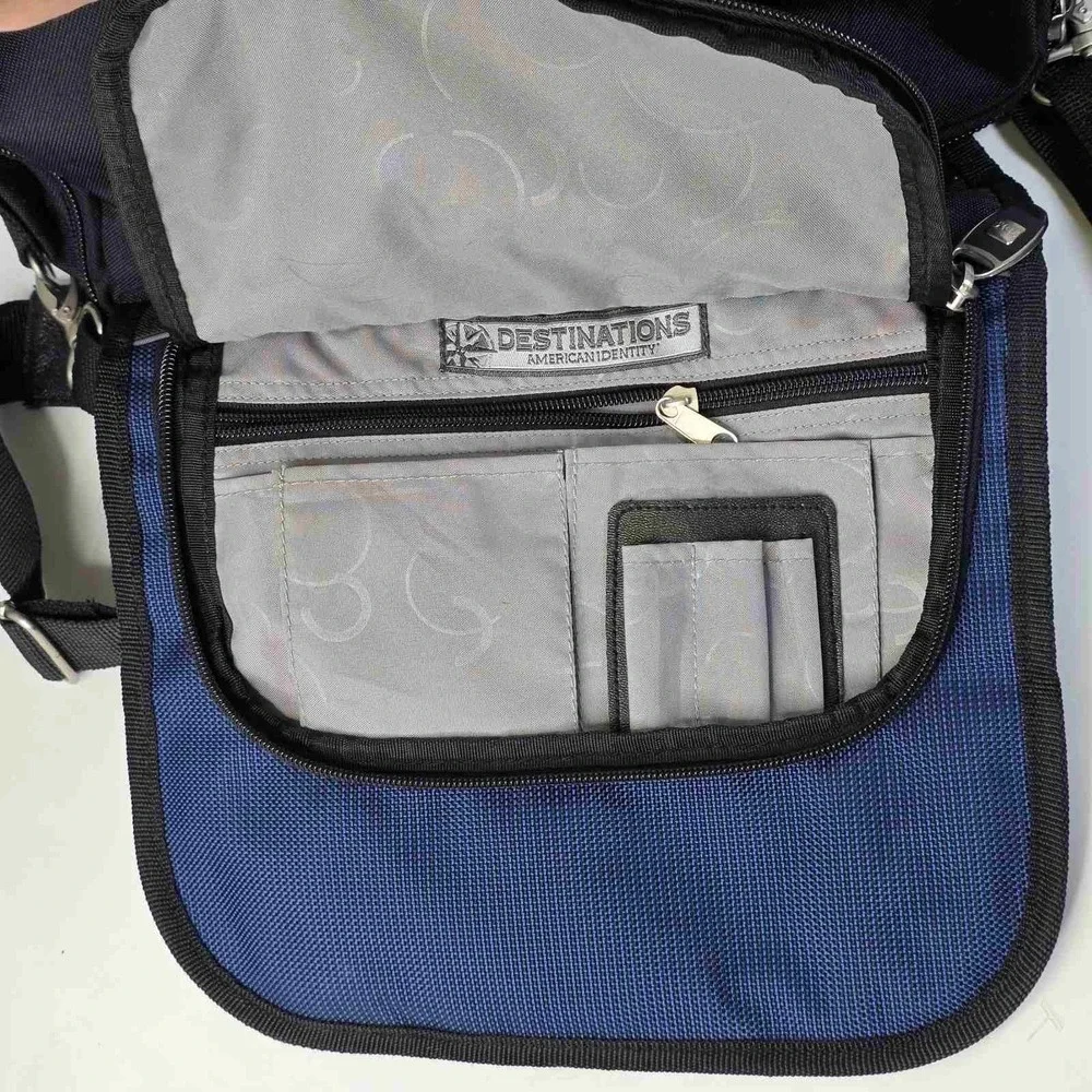 Vintage‎ IBM Briefcase Laptop PC Shoulder Messenger Black Blue Employee Bag Rare